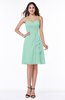 Casual A-line Zipper Chiffon Knee Length Ruching Bridesmaid Dresses