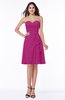 Casual A-line Zipper Chiffon Knee Length Ruching Bridesmaid Dresses
