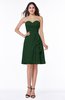 Casual A-line Zipper Chiffon Knee Length Ruching Bridesmaid Dresses
