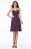 Casual A-line Zipper Chiffon Knee Length Ruching Bridesmaid Dresses