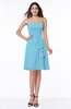 Casual A-line Zipper Chiffon Knee Length Ruching Bridesmaid Dresses