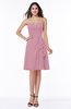 Casual A-line Zipper Chiffon Knee Length Ruching Bridesmaid Dresses