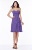 Casual A-line Zipper Chiffon Knee Length Ruching Bridesmaid Dresses