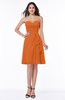 Casual A-line Zipper Chiffon Knee Length Ruching Bridesmaid Dresses