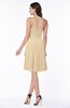 Casual A-line Zipper Chiffon Knee Length Ruching Bridesmaid Dresses