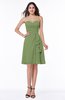 Casual A-line Zipper Chiffon Knee Length Ruching Bridesmaid Dresses