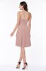 Casual A-line Zipper Chiffon Knee Length Ruching Bridesmaid Dresses