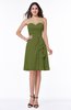 Casual A-line Zipper Chiffon Knee Length Ruching Bridesmaid Dresses