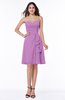 Casual A-line Zipper Chiffon Knee Length Ruching Bridesmaid Dresses