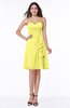 Casual A-line Zipper Chiffon Knee Length Ruching Bridesmaid Dresses
