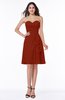 Casual A-line Zipper Chiffon Knee Length Ruching Bridesmaid Dresses