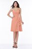 Casual A-line Zipper Chiffon Knee Length Ruching Bridesmaid Dresses