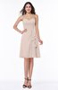 Casual A-line Zipper Chiffon Knee Length Ruching Bridesmaid Dresses