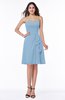 Casual A-line Zipper Chiffon Knee Length Ruching Bridesmaid Dresses