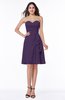 Casual A-line Zipper Chiffon Knee Length Ruching Bridesmaid Dresses