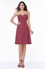 Casual A-line Zipper Chiffon Knee Length Ruching Bridesmaid Dresses