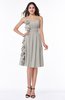 Traditional A-line Sweetheart Sleeveless Chiffon Knee Length Plus Size Bridesmaid Dresses