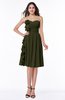 Traditional A-line Sweetheart Sleeveless Chiffon Knee Length Plus Size Bridesmaid Dresses