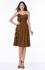 Traditional A-line Sweetheart Sleeveless Chiffon Knee Length Plus Size Bridesmaid Dresses