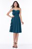 Traditional A-line Sweetheart Sleeveless Chiffon Knee Length Plus Size Bridesmaid Dresses