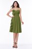Traditional A-line Sweetheart Sleeveless Chiffon Knee Length Plus Size Bridesmaid Dresses