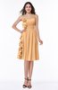 Traditional A-line Sweetheart Sleeveless Chiffon Knee Length Plus Size Bridesmaid Dresses