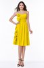 Traditional A-line Sweetheart Sleeveless Chiffon Knee Length Plus Size Bridesmaid Dresses
