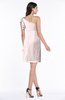 Traditional One Shoulder Sleeveless Short Tassel Plus Size Bridesmaid Dresses