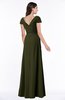 Modest Short Sleeve Chiffon Floor Length Ruching Plus Size Bridesmaid Dresses