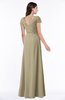 Modest Short Sleeve Chiffon Floor Length Ruching Plus Size Bridesmaid Dresses