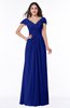 Modest Short Sleeve Chiffon Floor Length Ruching Plus Size Bridesmaid Dresses