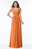 Modest Short Sleeve Chiffon Floor Length Ruching Plus Size Bridesmaid Dresses