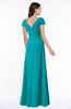 Modest Short Sleeve Chiffon Floor Length Ruching Plus Size Bridesmaid Dresses