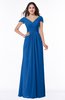 Modest Short Sleeve Chiffon Floor Length Ruching Plus Size Bridesmaid Dresses