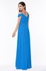 Gorgeous A-line Off-the-Shoulder Short Sleeve Chiffon Plus Size Bridesmaid Dresses