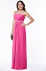 Sexy A-line Sleeveless Zipper Chiffon Floor Length Plus Size Bridesmaid Dresses