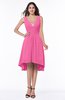 Elegant A-line Sleeveless Zip up Rhinestone Plus Size Bridesmaid Dresses