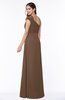 Elegant One Shoulder Chiffon Floor Length Ruching Plus Size Bridesmaid Dresses