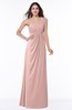 Elegant One Shoulder Chiffon Floor Length Ruching Plus Size Bridesmaid Dresses