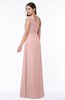 Elegant One Shoulder Chiffon Floor Length Ruching Plus Size Bridesmaid Dresses