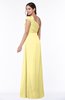 Elegant One Shoulder Chiffon Floor Length Ruching Plus Size Bridesmaid Dresses