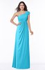 Elegant One Shoulder Chiffon Floor Length Ruching Plus Size Bridesmaid Dresses