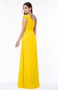 Elegant One Shoulder Chiffon Floor Length Ruching Plus Size Bridesmaid Dresses