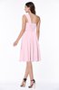 Traditional Asymmetric Neckline Sleeveless Zip up Chiffon Flower Bridesmaid Dresses