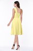 Traditional Asymmetric Neckline Sleeveless Zip up Chiffon Flower Bridesmaid Dresses