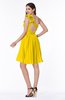 Modern A-line One Shoulder Sleeveless Zipper Chiffon Plus Size Bridesmaid Dresses