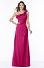 Classic A-line One Shoulder Zip up Flower Plus Size Bridesmaid Dresses