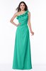 Classic A-line One Shoulder Zip up Flower Plus Size Bridesmaid Dresses