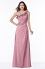 Classic A-line One Shoulder Zip up Flower Plus Size Bridesmaid Dresses