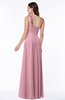 Classic A-line One Shoulder Zip up Flower Plus Size Bridesmaid Dresses